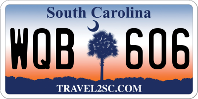 SC license plate WQB606