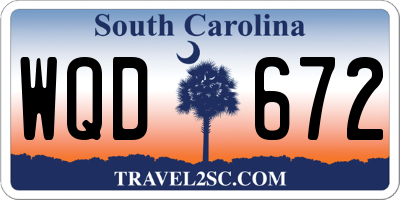 SC license plate WQD672
