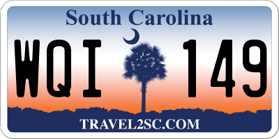SC license plate WQI149