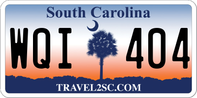 SC license plate WQI404
