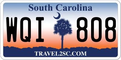 SC license plate WQI808