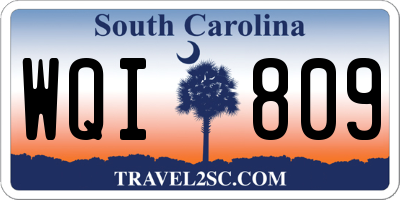 SC license plate WQI809