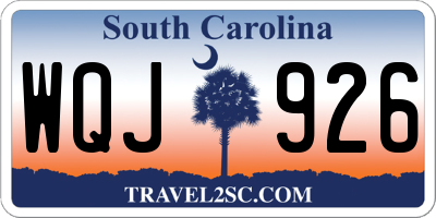 SC license plate WQJ926
