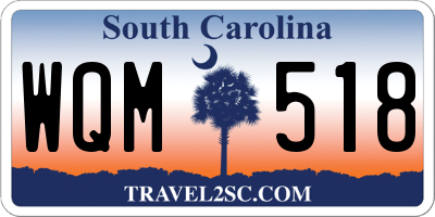 SC license plate WQM518