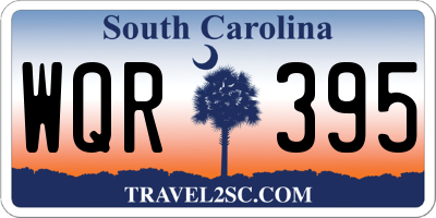 SC license plate WQR395