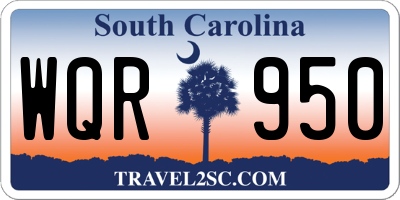 SC license plate WQR950