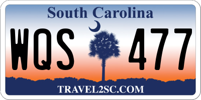 SC license plate WQS477