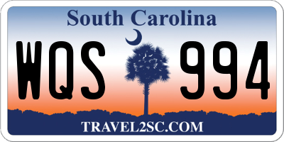 SC license plate WQS994