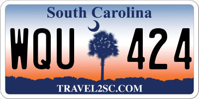 SC license plate WQU424