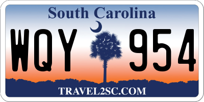 SC license plate WQY954