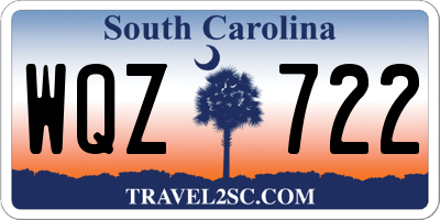 SC license plate WQZ722