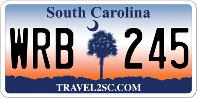 SC license plate WRB245