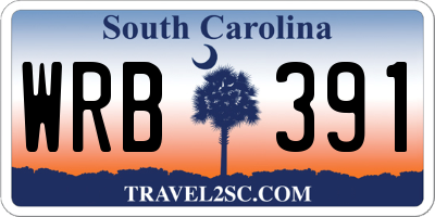 SC license plate WRB391