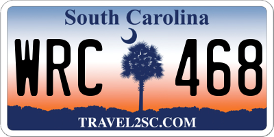 SC license plate WRC468