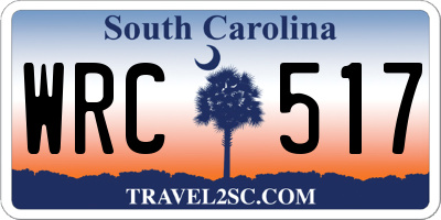 SC license plate WRC517