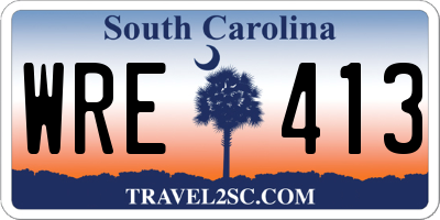 SC license plate WRE413