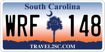 SC license plate WRF148