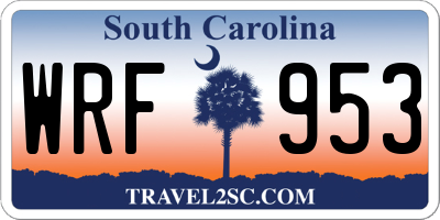 SC license plate WRF953
