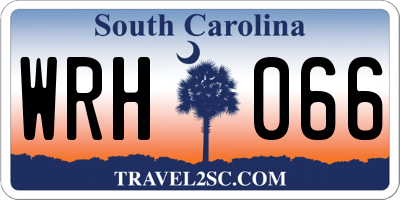 SC license plate WRH066