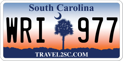 SC license plate WRI977