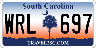 SC license plate WRL697