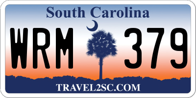SC license plate WRM379