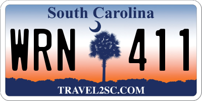 SC license plate WRN411