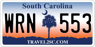 SC license plate WRN553