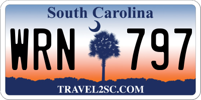 SC license plate WRN797