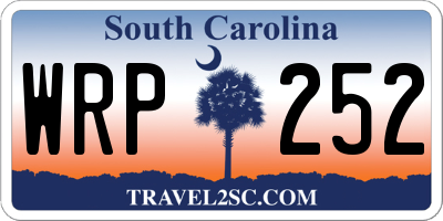 SC license plate WRP252