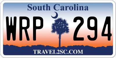 SC license plate WRP294