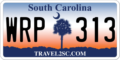 SC license plate WRP313
