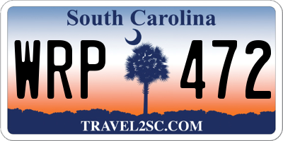SC license plate WRP472