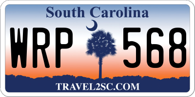 SC license plate WRP568