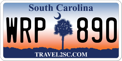 SC license plate WRP890