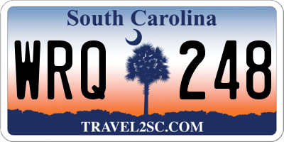 SC license plate WRQ248