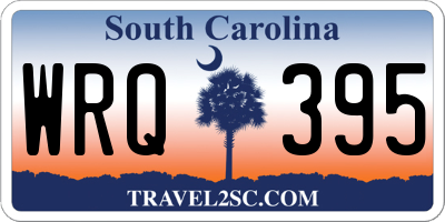 SC license plate WRQ395