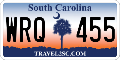SC license plate WRQ455