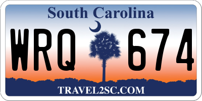 SC license plate WRQ674