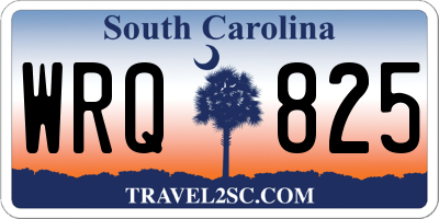 SC license plate WRQ825