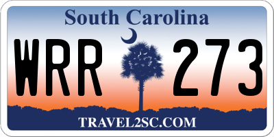 SC license plate WRR273