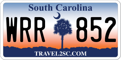 SC license plate WRR852