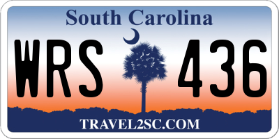 SC license plate WRS436