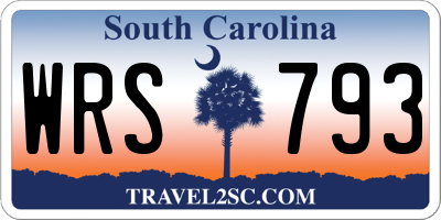 SC license plate WRS793