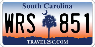 SC license plate WRS851