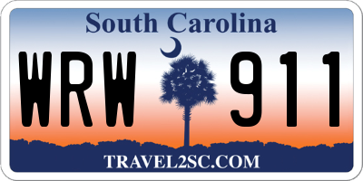 SC license plate WRW911