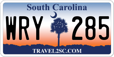 SC license plate WRY285
