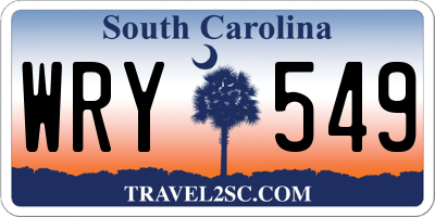 SC license plate WRY549