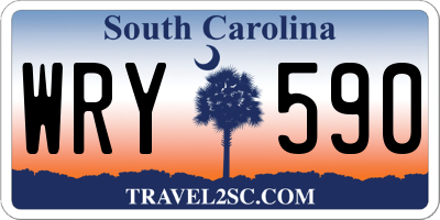 SC license plate WRY590