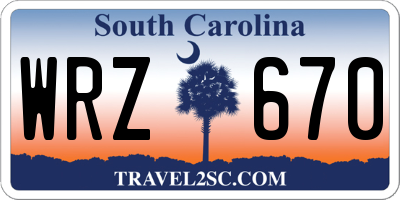 SC license plate WRZ670